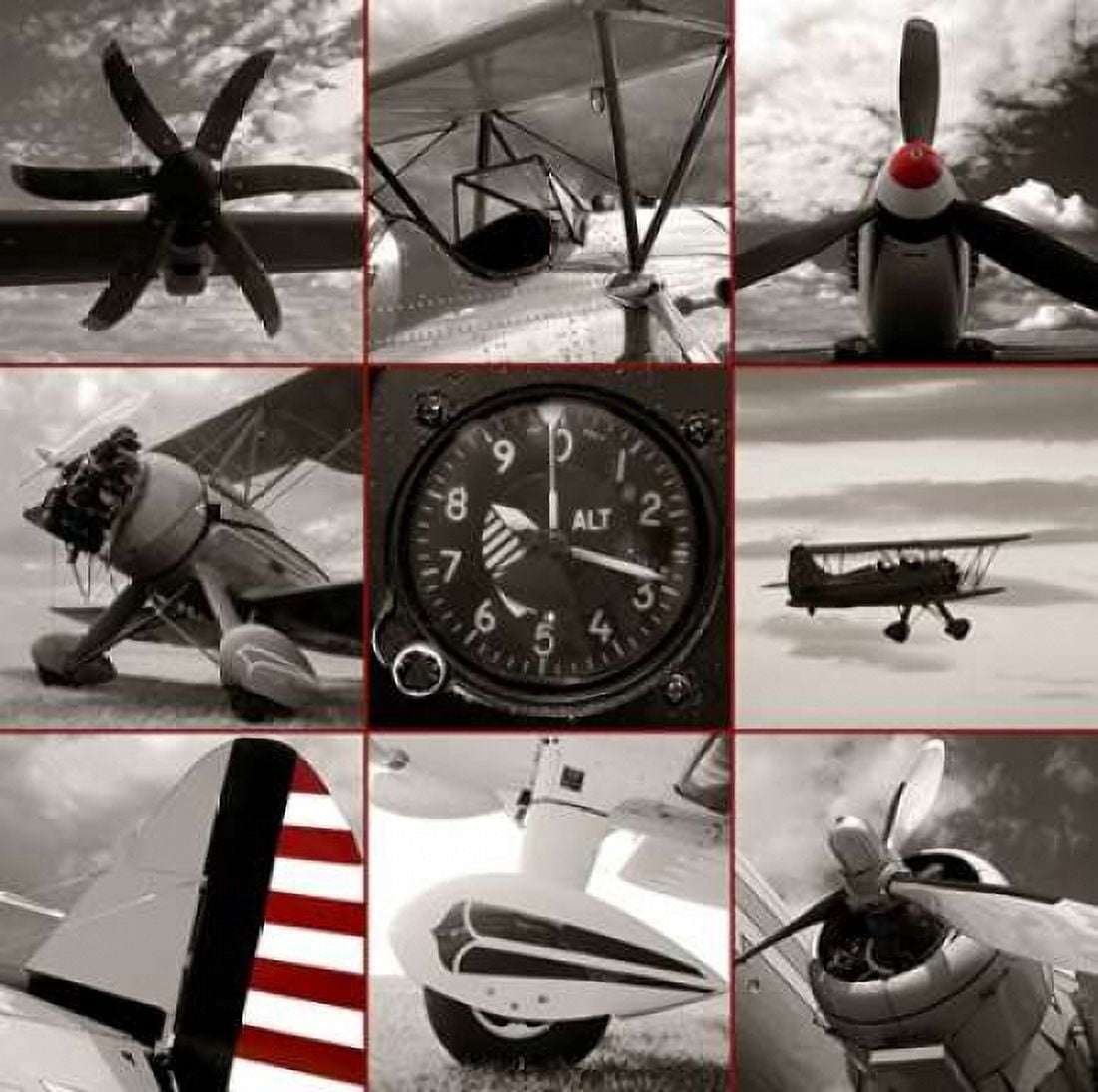 Aircraft Montage Canvas Art - Matt McCarthy (24 x 24)