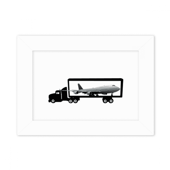 Aircraft Truck Loading Transportation Photo Mount Frame Picture Art Painting Desktop 5x7 inch