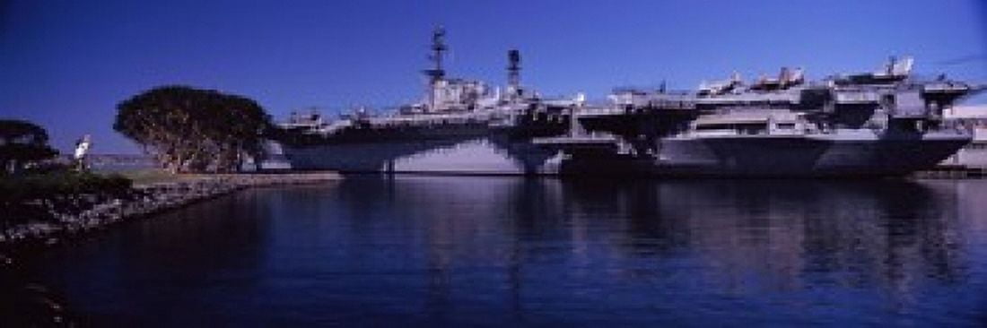 Aircraft carriers at a museum San Diego Aircraft Carrier Museum San Diego California USA Canvas Art - Panoramic Images (18 x 6)