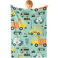 thumbnail image 1 of Aircrafts Trucks Cars Kids Throw Blanket for Baby Toddler Boys,Cars Blanket for Boys Girls Cartoon Trucks Throw Blankets,Fleece Plush Trucks Birthday Gifts Blanket for Couch Sofa Bed Nap, 1 of 6