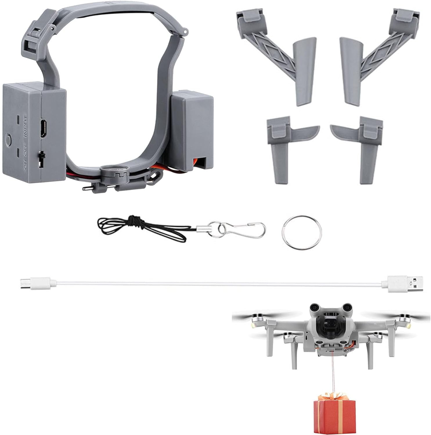 Fishing Drone Air Thrower Dropping System Double Release Fishing