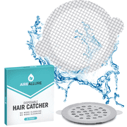 Aire Allure Disposable Shower Drain Hair Catcher Mesh Stickers, 25 Pack