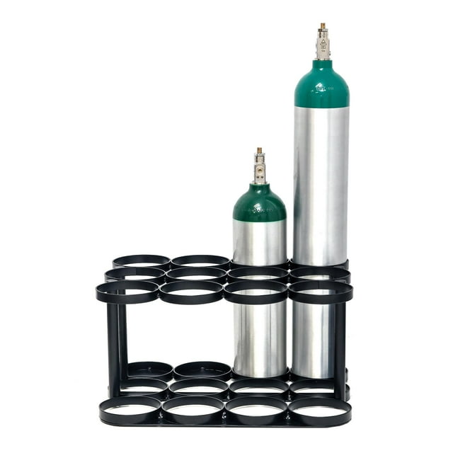 AireMed Oxygen Tank Holder Holds (12) E, D or M9/C Size Tanks Heavy