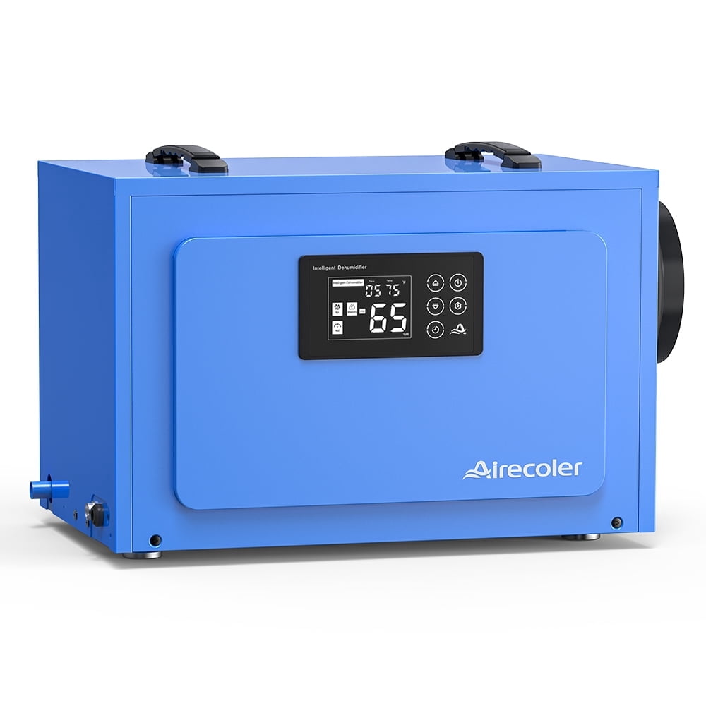 Airecoler 125 Pints Commercial Dehumidifier for Crawl Space & Basement, Auto Defrost, Memory Starting, Continuous Drain, Covers up to 6,000 sq ftt