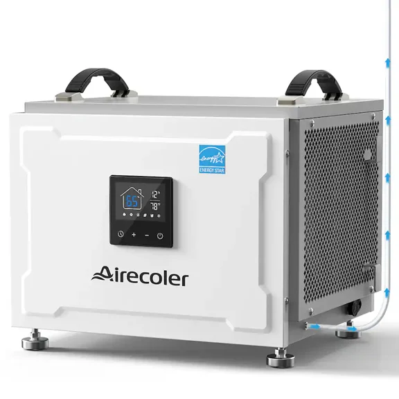 Airecoler 70 Pints Energy Star Commercial Dehumidifier with Pump for Crawlspace & Basement, Detachable Control Panel