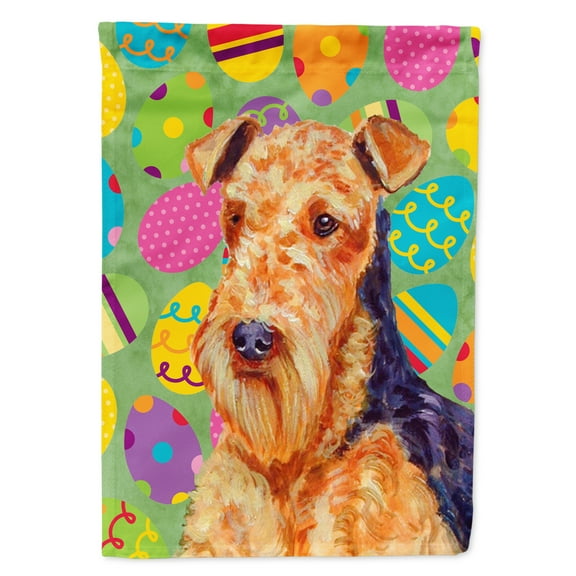 Airedale Easter Eggtravaganza Garden Flag