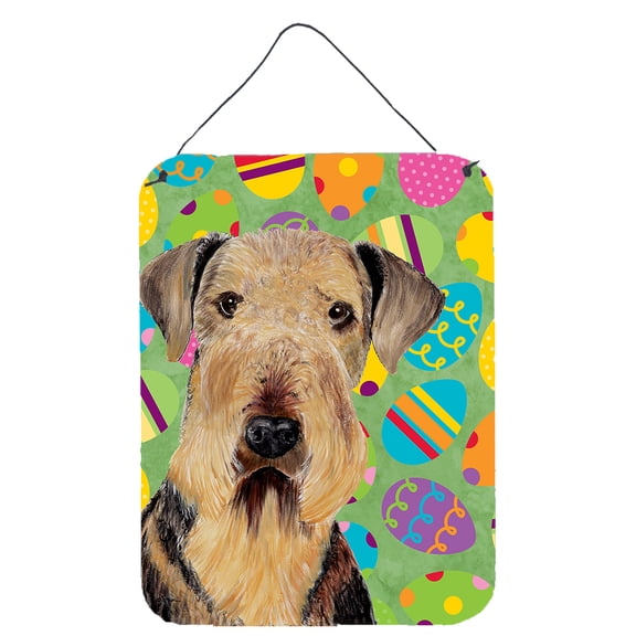 Airedale Easter Eggtravaganza Wall or Door Hanging Prints