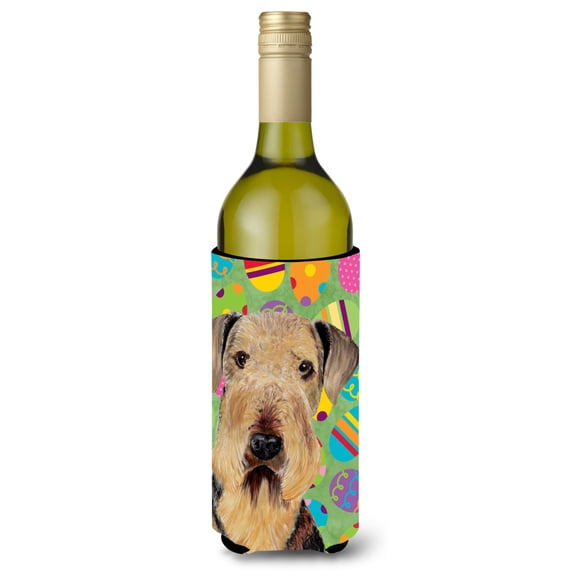 Airedale Easter Eggtravaganza Wine Bottle Hugger