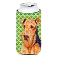 thumbnail image 1 of Airedale St. Patricks Day Shamrock Portrait Tall Boy bottle sleeve Hugger 22 to 24 oz., 1 of 1