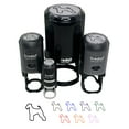 thumbnail image 1 of Airedale Terrier Bingley Waterside Dog Outline Self-Inking Rubber Stamp Ink Stamper - Fuchsia Ink - Small 3/4 Inch, 1 of 7