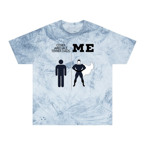 Airedale Terrier Dad Shirt Gifts Color Blast Tshirt Tee Crew Neck Unisex
