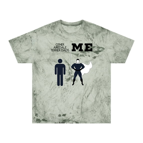 Airedale Terrier Dad Shirt Gifts Color Blast Tshirt Tee Crew Neck Unisex