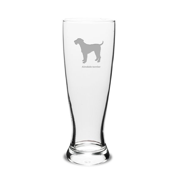 Airedale Terrier Deep Etched 23 oz University Beer Pilsner
