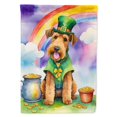 thumbnail image 1 of Airedale Terrier St Patrick's Day Garden Flag 11.25 in x 15.5 in, 1 of 5