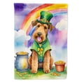 thumbnail image 1 of Airedale Terrier St Patrick's Day House Flag 28 in x 40 in, 1 of 7