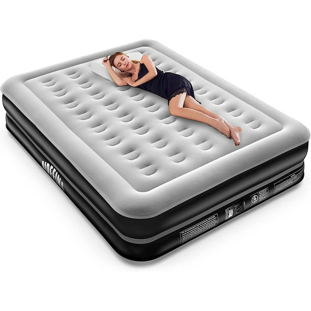 Airefina 16" Queen Air Mattress with Builtin Pump, 3 Mins SelfInflation and Deflation, 650lbs