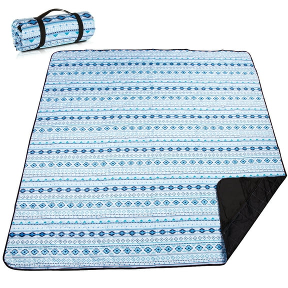 Airensky 79 "x 83" 3-Layer Thicking Picnic Blanket for 8 Adults