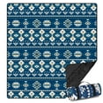 thumbnail image 1 of Airensky Extra Large Picnic Blanket(79 "x 83"), 3-Layer Thickening Waterproof Camping Blanket, Sandproof Picnic Blanket for Beach, Machine Washable, Wear-Resistant, Soft and Comfortable(Boho Blue), 1 of 11