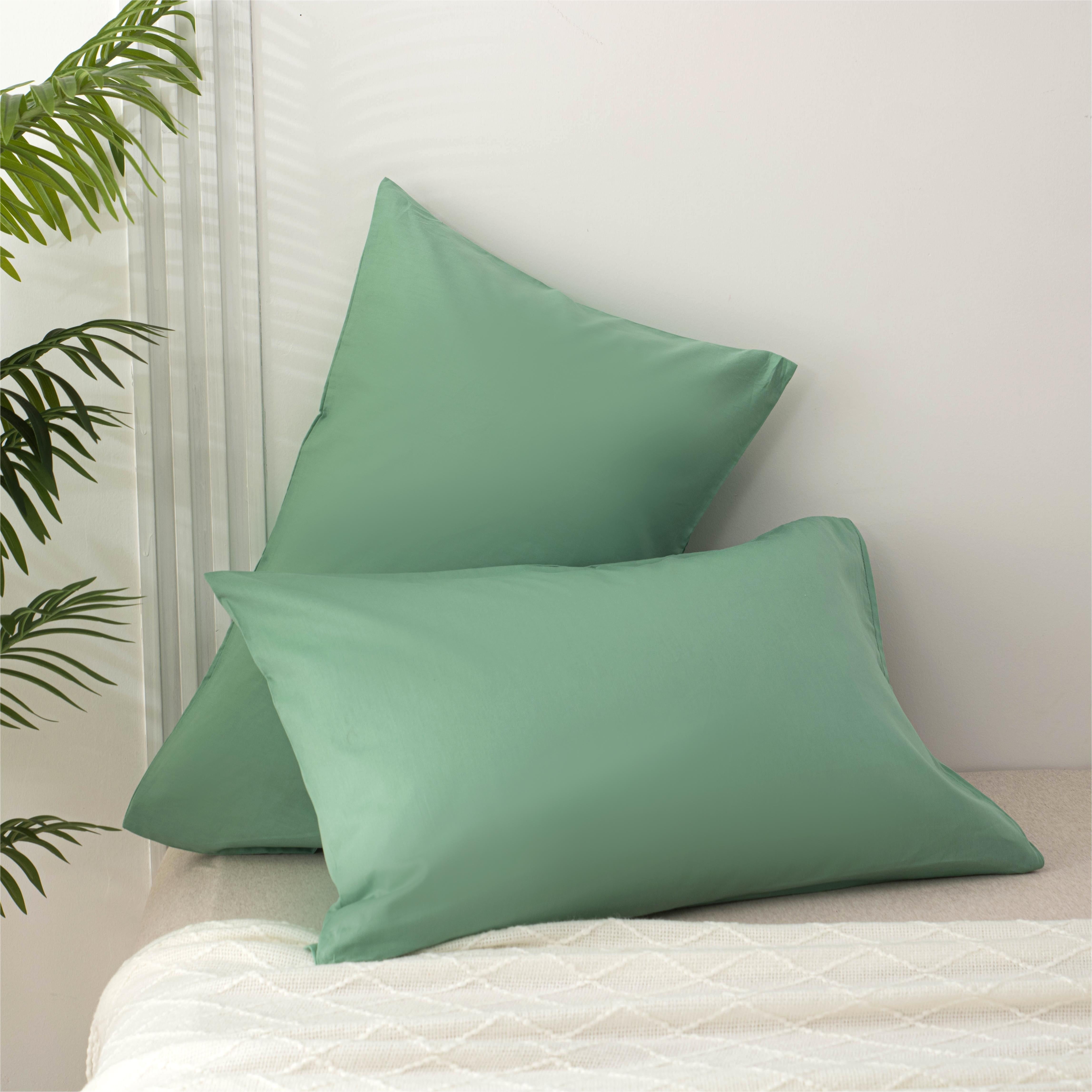 Airensky Pillow Cases King- 100% Cotton Green Slip Pillow Cases for ...