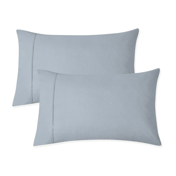 Aireolux 800 Thread Count 100% Cotton Supima, Wrinkle Resistant, Soft & Cozy, Sateen Pillowcases King Light Blue