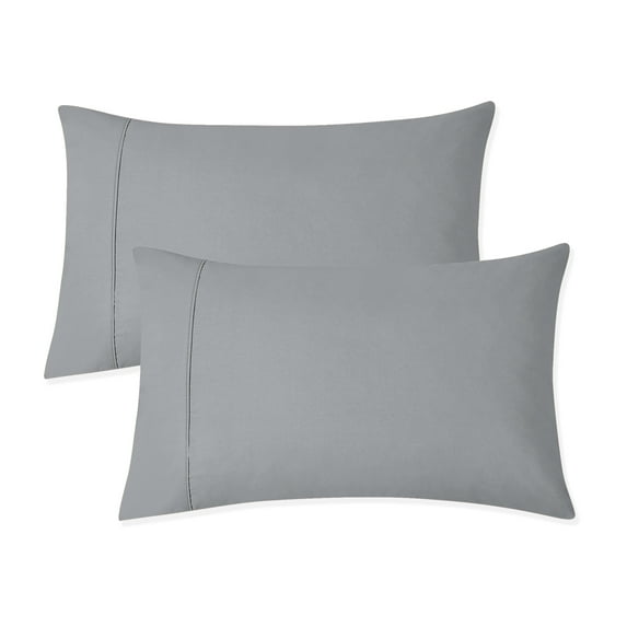 Aireolux 800 Thread Count 100% Cotton Supima, Wrinkle Resistant, Soft & Cozy, Sateen Pillowcases Standard Light Gray