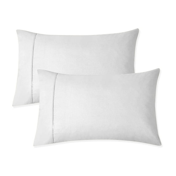 Aireolux 800 Thread Count 100% Cotton Supima, Wrinkle Resistant, Soft & Cozy, Sateen Pillowcases Standard Arctic White