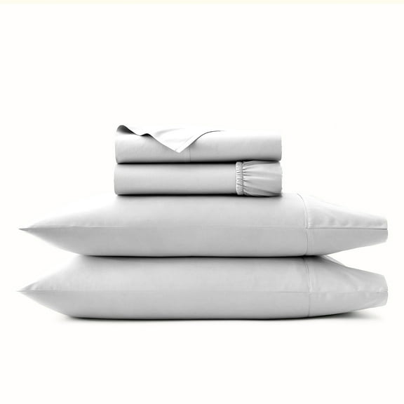 Aireolux 800 Thread Count 100% Cotton Supima, Wrinkle Resistant, Soft & Cozy, Sateen Sheet Set Full Arctic White