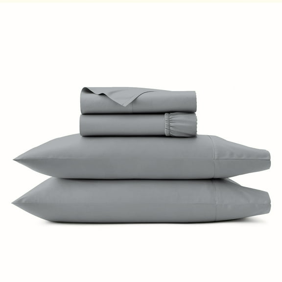 Aireolux 800 Thread Count 100% Cotton Supima, Wrinkle Resistant, Soft & Cozy, Sateen Sheet Set Twin Light Gray