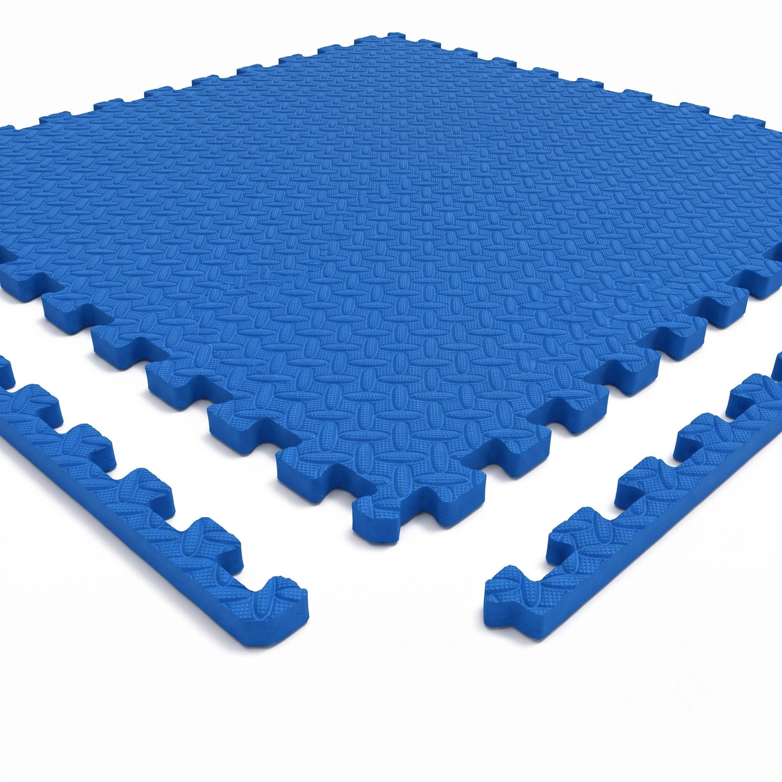 Airfind 12 Tiles Puzzle Exercise Floor Mat with Interlocking EVA Foam and Non-Slip Texture for Home Gym Equipment Protection, Blue