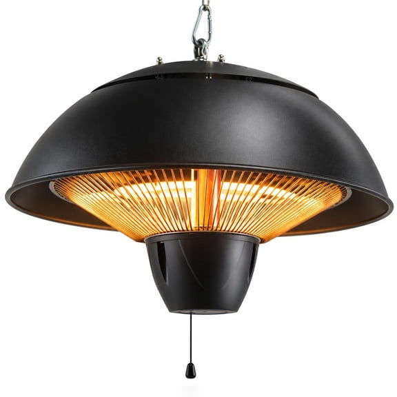 Airfind 1500W Electric Patio Heater with IPX4 Waterproof, Steel Frame, 16" x 12"(D x H) Length of Footprint, Black