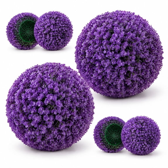 Diametric Dimensions Airfind 17.5 Inch 2 Pack Faux Eucalyptus Decorative Balls with 7 Layers ...