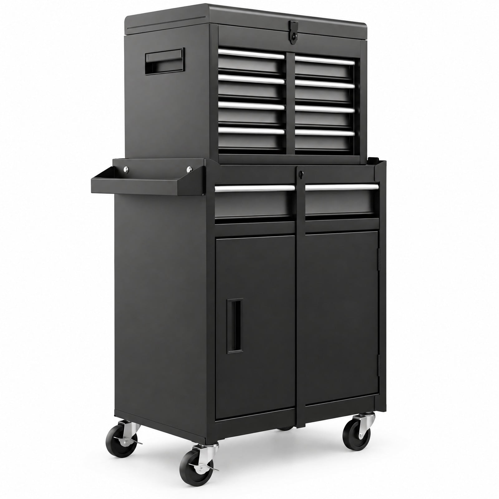 Rolling Tooling Rack Airfind 2-in-1 Rolling Tool Chest and Cabinet with 5 Lockable Sliding ...