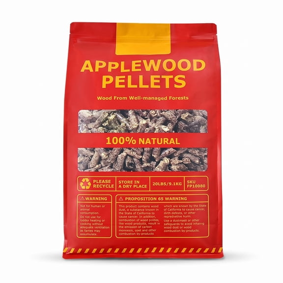 Airfind 20 Pounds Apple Wood Pellets 100% All-Natural for Pellet Grills, Applewood Frame, 13" x 5" x 20" Footprint