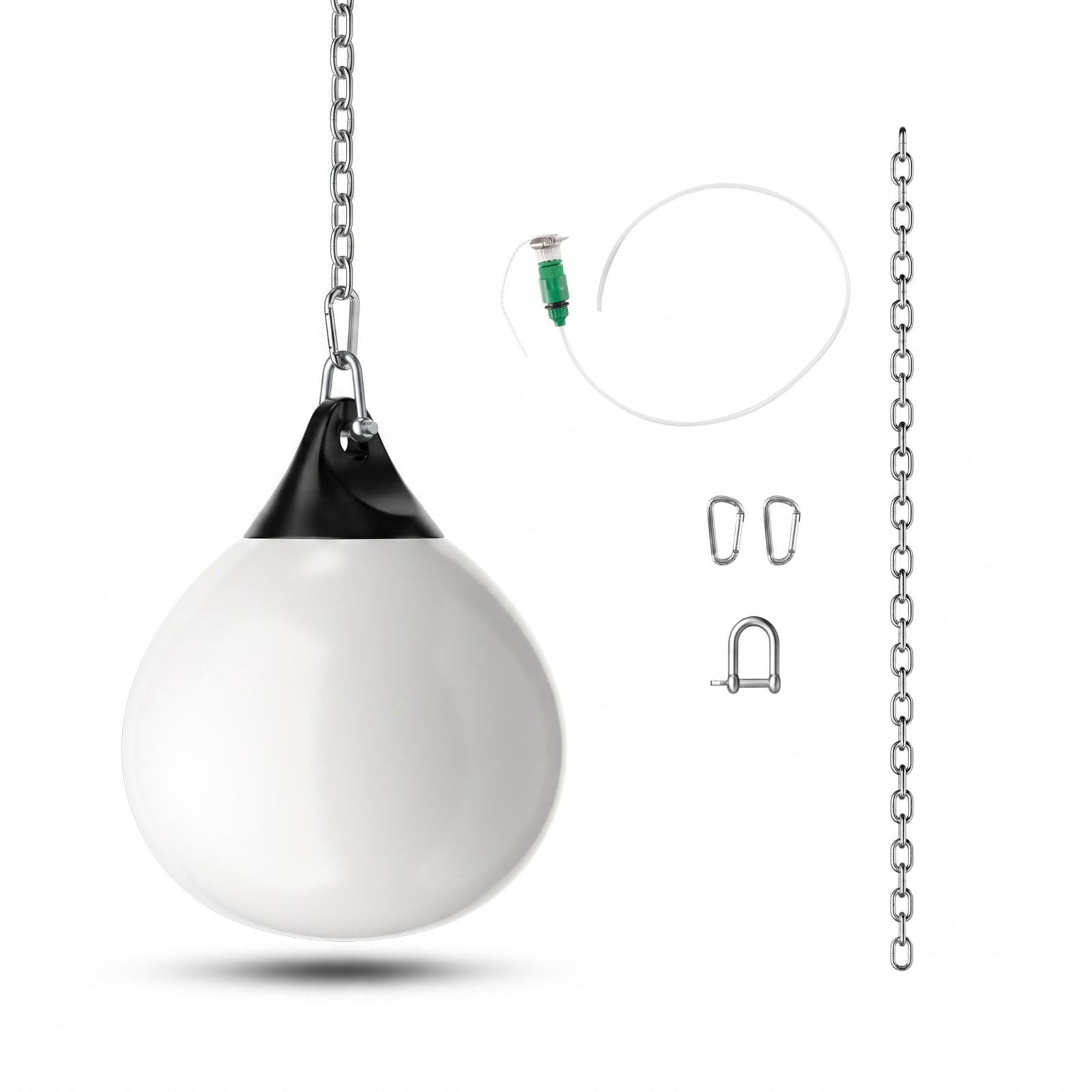 Airfind 21 Inch Water Aqua Punching Bag with Adjustable Metal Chain and Water Hose for Home Gym Boxing and Reaction Training, White