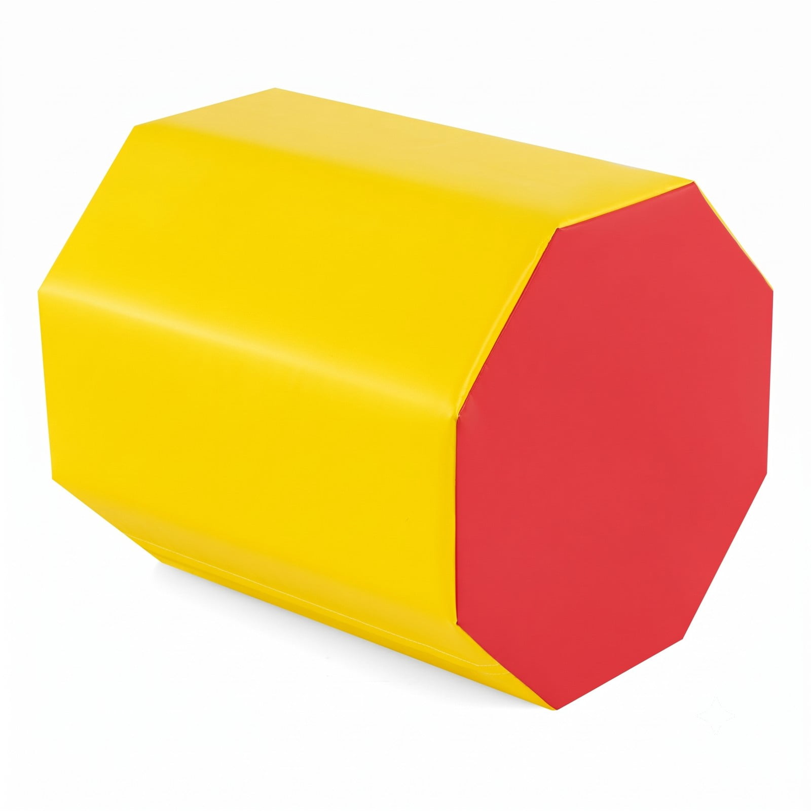 Airfind 24.5 Inch Octagon Gymnastics Mat with Zippered Cover for Kids Backbend Handspring and Tumbling Training, Yellow and Red