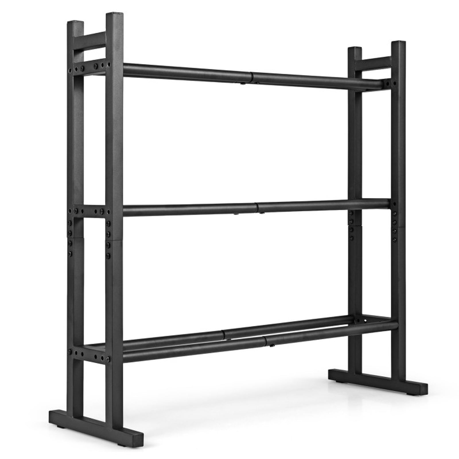 Airfind 3 Tier Dumbbell Rack Heavy Duty Weight Storage Stand with 529 lb Capacity and Adjustable Bar Spacing for Home Gym and Garage, Black