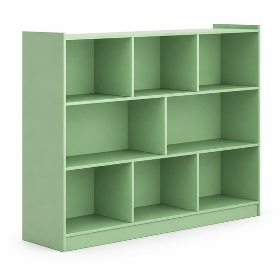 Airfind 3-Tier Open Bookcase 8-Cube Floor Standing Storage Shelves, 132 lbs Capacity, Engineered wood MDF Frame, 48" x 12.5" x 36.5" Footprint