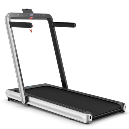 Airfind Folding Treadmill for home with 4.75HP 2-in-1 Walk-to-Run Motor and App Sync to track pace and calories for small spaces, Silver