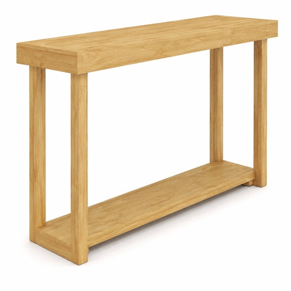 Airfind 46 Inch Solid Wood Console Table 2, 66 lbs Capacity, Teak Wood Frame, 46" x 12" x 32" Footprint, Wood