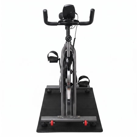 Airfind 47 Inch Long Thicken PVC Equipment Mat for Treadmill and Exercise Bike to Protect Home and Gym Wood Floors, Black