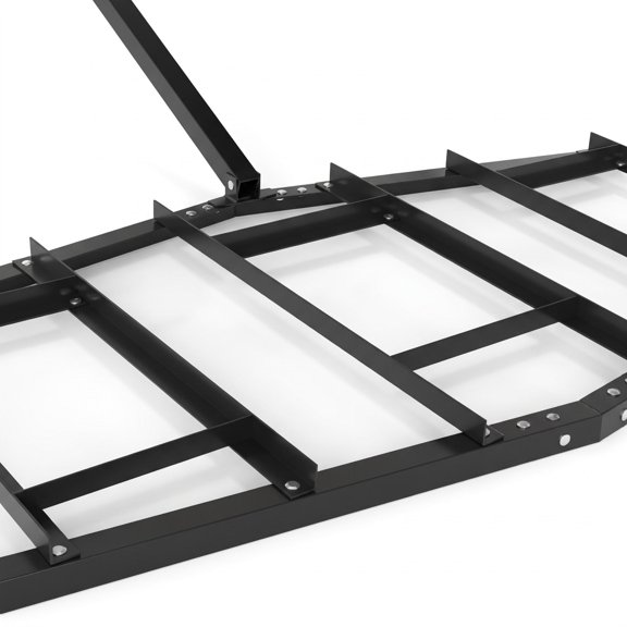 Airfind 84 inch Wide Driveway Drag Tow Behind Landscape Leveling Rake with Reinforced Bars, Black, Made from selected powder-coated metal pipes