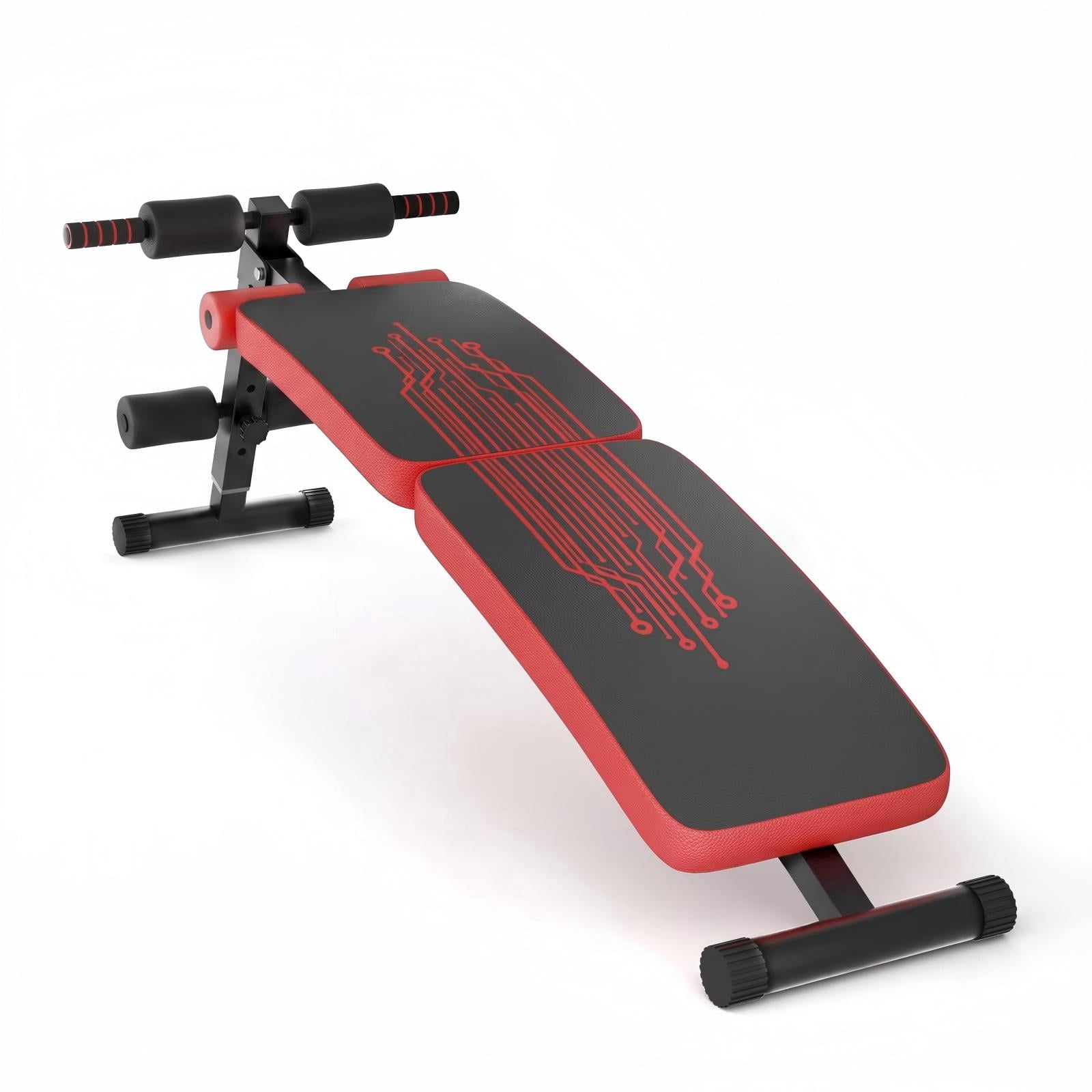 Airfind Abdominal Twister Trainer with 3-Level Adjustable Bench, Iron Frame Core Ab Workout Machine for Home Gym, 441 lbs Capacity, Red