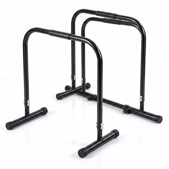 Airfind Adjustable Dip Bar Station with 4 Height and 5 Width Settings and Foam Padded Handles for Calisthenics and Strength Training, Black