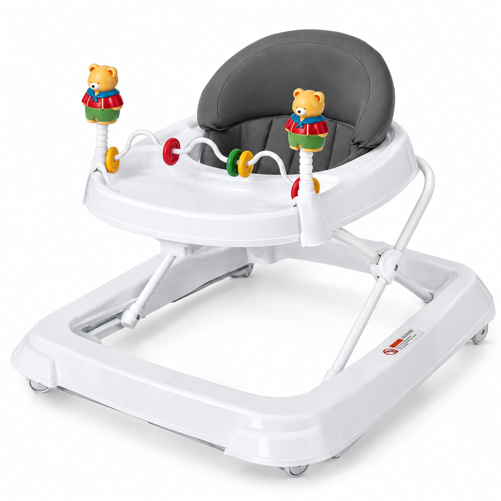 Walkier Baby Airfind Adjustable Height Removable Folding Portable Baby Walker, Gray ...