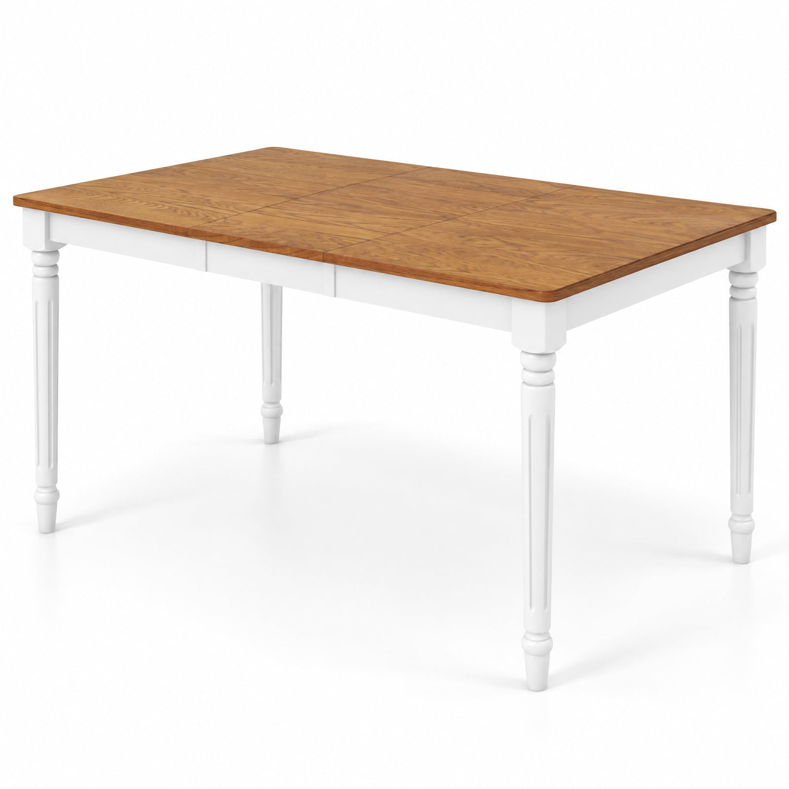 Extantable Table Airfind Extendable Dining Table with Rubber Wood Legs for 4-8 People ...