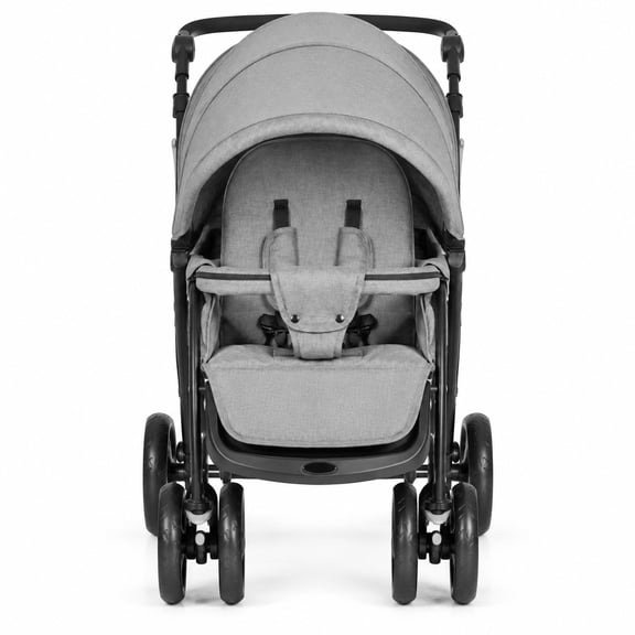 Airfind Foldable Lightweight Front Back Seats Double Baby Stroller, Steel 300d oxford fabric Frame, 48" x 22.5" x 43" Footprint, Gray