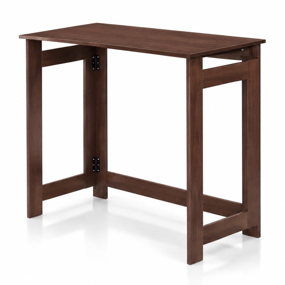 Airfind Folding Console Table with Foldable Legs, 55 lbs Capacity, Engineered Wood Frame, 31.5" x 16" x 29.5" Footprint, Brown