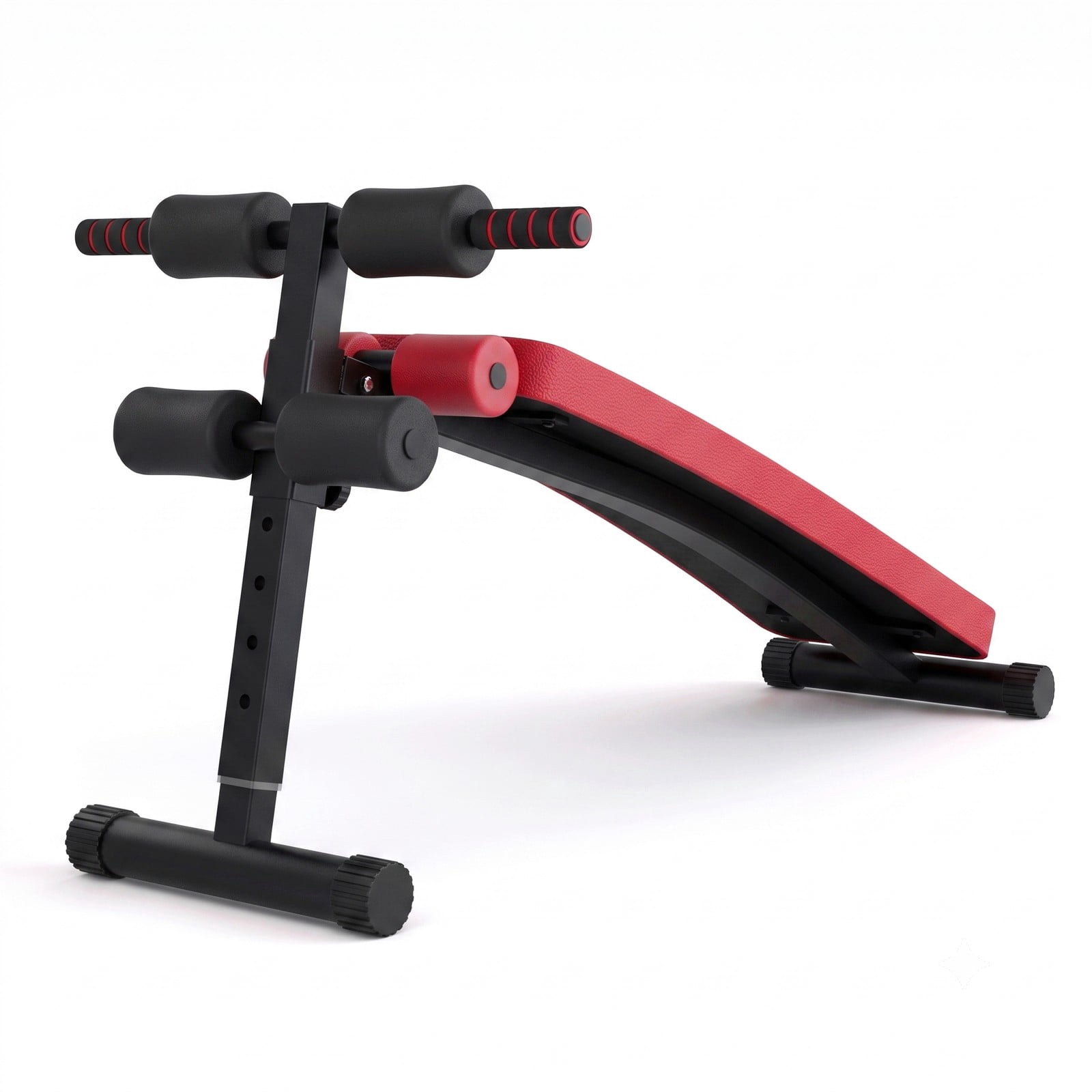 Airfind Folding Weight Bench, Adjustable Sit-Up Board Slant Ab Workout Bench with 4 Positions, Steel Frame Foldable Home Gym Strength Training Bench, 441 lbs, Red