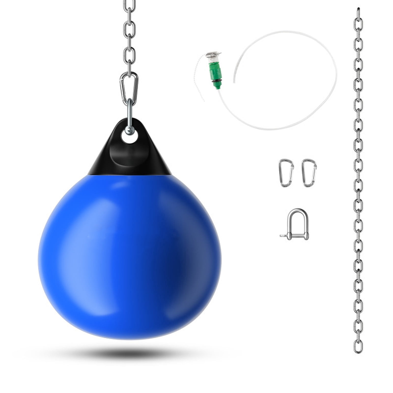 Airfind Freestanding Punching Bag for Adults with Strong Suction Base and Adjustable Height 47 to 63 Inch and Spring Stand and Boxing Gloves for Home Training, Blue
