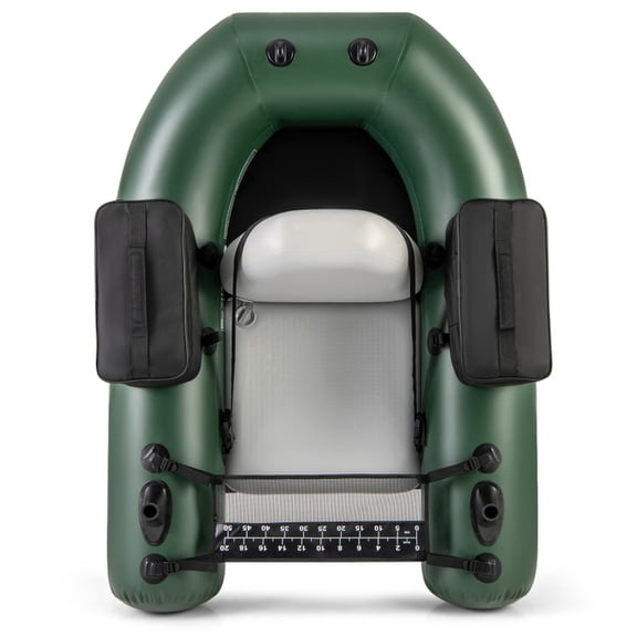 Airfind Inflatable Float Tube for Fly Fishing with Storage Pockets and Included Pump and Repair Kit for Lake and River Angling, Camouflage